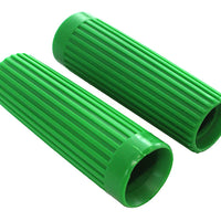 28-0170 - Replica Rib Style Grip Set Green by V-Twin
