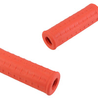Replica Waffle Handlebar Grip Set with Plug Hole Orange