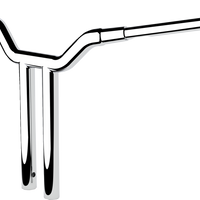 0601-6271 - LA CHOPPERS Handlebar - One-Piece Kagefighter - 16" x 1-1/2" - Chrome LA-7343-16