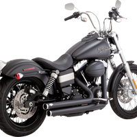 1800-2640 - VANCE & HINES Big Shots Staggered Exhaust System - Matte Black 47958