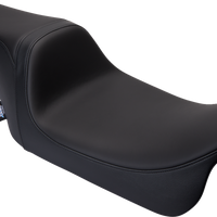 0801-1493 - DRAG SPECIALTIES Predator 1Up Seat - Solar Leather - Black - Smooth - FLH '08-'23 08011493