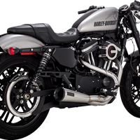 1800-2654 - VANCE & HINES 2-into-1 Upsweep Exhaust System - Stainless Steel 27637