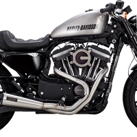 1800-2654 - VANCE & HINES 2-into-1 Upsweep Exhaust System - Stainless Steel 27637