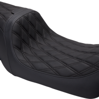 DRAG SPECIALTIES SEATS Predator 2-Up Seat - Vinyl - Double Diamond - w/o Backrest - FLH/FLTR '08-'23 0801-1500
