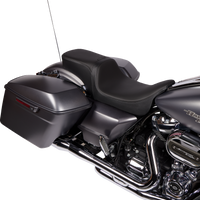 DRAG SPECIALTIES SEATS Predator 2-Up Seat - Solar Leather - Smooth - w/ Backrest Receptacle - FL '08-'23 0801-1501