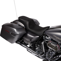 DRAG SPECIALTIES SEATS Predator 2-Up Seat - Vinyl - Smooth - w/o Backrest - FLH/FLTR '08-'24 0801-1499