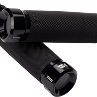 0630-3075 - KHROME WERKS Grips - Klassic - Custom - TBW - Black 500180