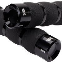 0630-3077 - KHROME WERKS Grips - Klassic - Air - TBW - Black 500190