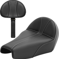 SADDLEMEN Dominator Seat - Black w/ Silver Stitching - XL '04-'22 807-11B-0042