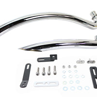 30-0004 - Curved Radius Exhaust Header Set Chrome by V-Twin