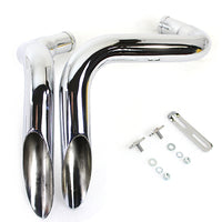 30-0007 - Straight Down Drag Pipe Set Chrome by V-Twin