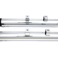 30-0455 - 2-1/4 Diameter Chrome Straight Muffler Set by Wyatt Gatling