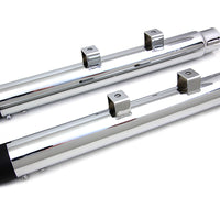 30-0455 - 2-1/4 Diameter Chrome Straight Muffler Set by Wyatt Gatling