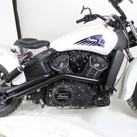30-0519 - Indian Scout Drag Pipe Set Black by V-Twin