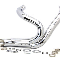 30-0772 - Chrome Wyatt Gatling 2 into 1 Exhaust Pipe Header Kit by Wyatt Gatling
