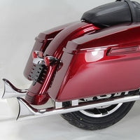 30-0972 - M8 33 Straight Fishtail Exhaust Extension Set Chrome by V-Twin