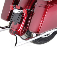 30-0972 - M8 33 Straight Fishtail Exhaust Extension Set Chrome by V-Twin