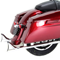 30-1148 - M8 33 Straight Fishtail Exhaust Extension Set Chrome by V-Twin