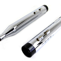 30-4010 - Wyatt Gatling Muffler Set Chrome with Black Stub Nose Tip by Wyatt Gatling