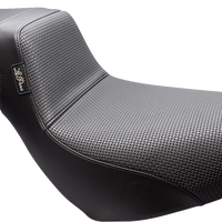 LE PERA Tailwhip Daddy Long Legs Low Rider Seat - Basketweave - Black - FL/FX '18-'24 LYR-580DLBW