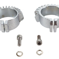 31-0425 - Replica Chrome Finned Exhaust Clamp Set by V-Twin