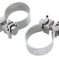 31-1007 - Chrome 1-7/8 Muffler End Clamp Set by V-Twin