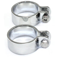 31-2144 - Chrome 1-7/8 Heavy Muffler Body and End Clamp Set by V-Twin