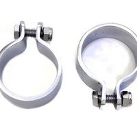 31-2144 - Chrome 1-7/8 Heavy Muffler Body and End Clamp Set by V-Twin