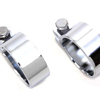 31-2144 - Chrome 1-7/8 Heavy Muffler Body and End Clamp Set by V-Twin