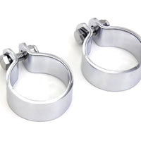 31-2144 - Chrome 1-7/8 Heavy Muffler Body and End Clamp Set by V-Twin