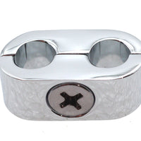 31-9942 - Chrome Dual Throttle Cable Separator Clamp by V-Twin