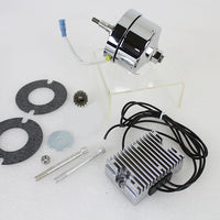 32-1676 - Chrome 12 Volt Alternator Generator Conversion Kit by V-Twin