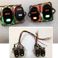 32-7014 - Rocker Style LED Fairing Switch Kit Black by Volt Tech