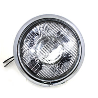 33-0023 - Chrome Replica 7 Round Headlamp 6 Volt by Wyatt Gatling