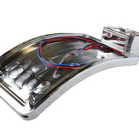 33-0224 - Chrome Maltese LED Tail Lamp License Plate Assembly by Wyatt Gatling