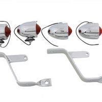 33-0577 - Captain America Style Marker Lamp Kit With Red Lens by V-Twin