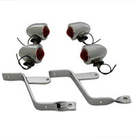 33-0577 - Captain America Style Marker Lamp Kit With Red Lens by V-Twin
