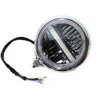 33-1592 - 5-3/4 Bates Style LED Headlamp Chrome by Wyatt Gatling