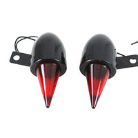 33-1707 - Torpedo Bullet Lamp Set Black with Brackets by V-Twin