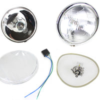 33-1790 - 6-1/2 Spring Fork 6 Volt LED Headlamp Chrome by V-Twin