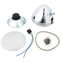 33-1790 - 6-1/2 Spring Fork 6 Volt LED Headlamp Chrome by V-Twin