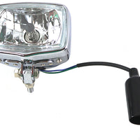 12 Volt Chopper Rectangular Headlamp Chrome