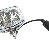 12 Volt Chopper Rectangular Headlamp Chrome