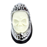 33-1946 - Skull Head Fender Ornament Chrome by V-Twin