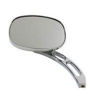 34-0348 - Oval Vision Deep Dish Mirror with Billet Stem Chrome