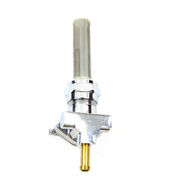 35-0402 - Chrome Petcock with Straight Outlet and Nut by V-Twin