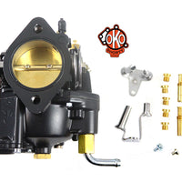 35-1049 - OKO Performance 1-7/8 inch Shorty Carburetor Black by V-Twin