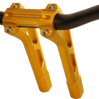 PERFORMANCE MACHINE (PM) Phatbar & Riser Kit - Internal Wiring - 9" - Gold Ops 0208-2195M-SMG