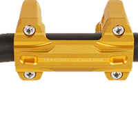 PERFORMANCE MACHINE (PM) Phatbar & Riser Kit - Internal Wiring - 9" - Gold Ops 0208-2195M-SMG