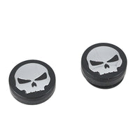 Black Skull Style Vented and Non-Vented Gas Cap Set